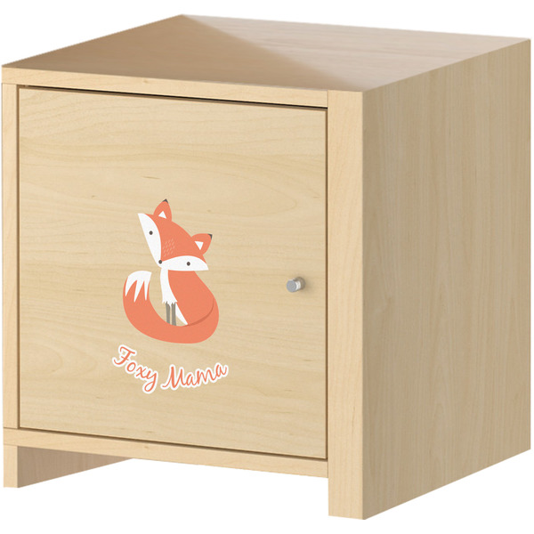 Foxy Mama Wall Graphic on Wooden Cabinet