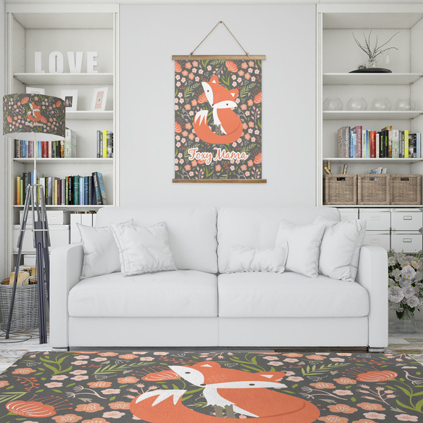 Foxy Mama Wall Hanging Tapestry - Portrait - IN CONTEXT