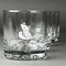 Foxy Mama Whiskey Glasses Set of 4 - Engraved Front