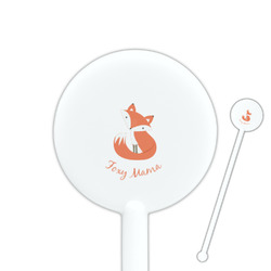 Foxy Mama 5.5" Round Plastic Stir Sticks - White - Double Sided