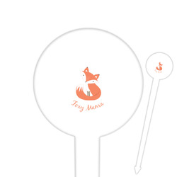 Foxy Mama 6" Round Plastic Food Picks - White - Single Sided
