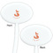 Foxy Mama White Plastic 7" Stir Stick - Double Sided - Oval - Front & Back
