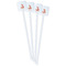 Foxy Mama White Plastic Stir Stick - Double Sided - Square - Front