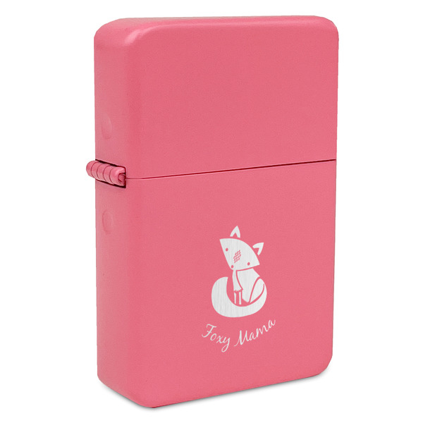 Custom Foxy Mama Windproof Lighter - Pink - Double Sided