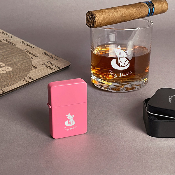 Foxy Mama Windproof Lighters - Pink - In Context