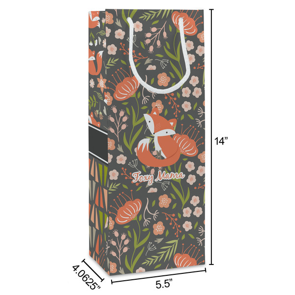 Foxy Mama Wine Gift Bag - Dimensions