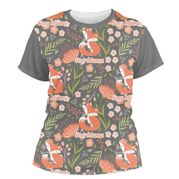 Custom Foxy Mama Women's Crew T-Shirt - X Large