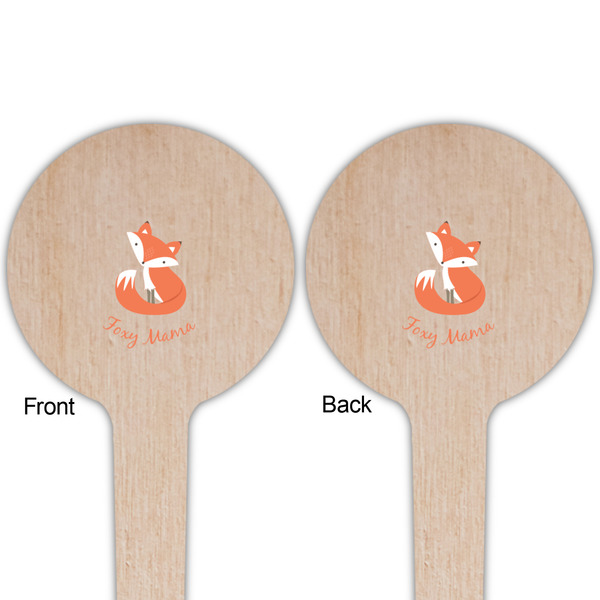 Foxy Mama Wooden 4" Food Pick - Round - Double Sided - Front & Back