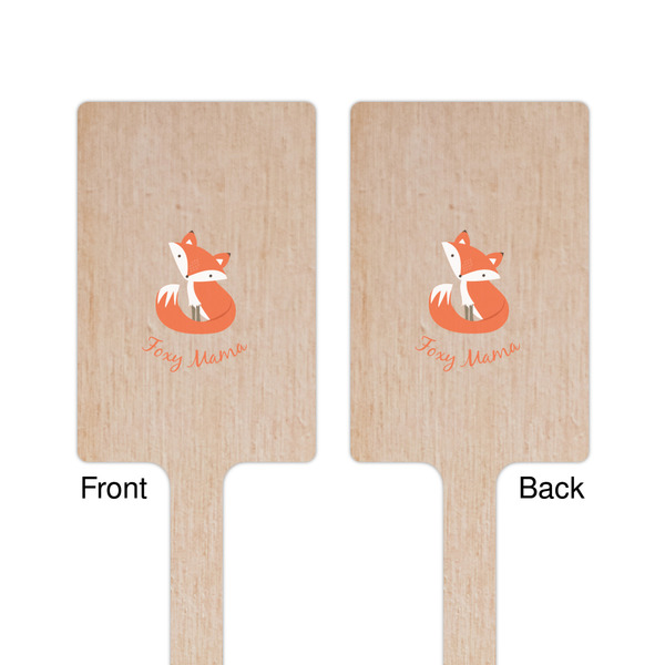 Foxy Mama Wooden 6.25" Stir Stick - Rectangular - Double Sided - Front & Back