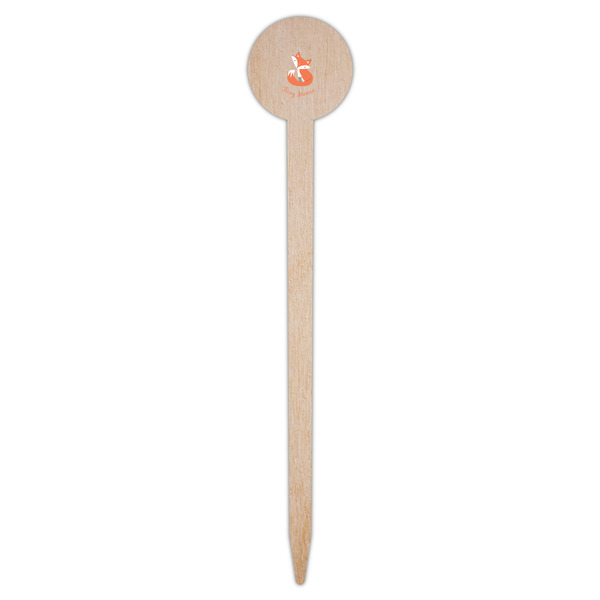 Foxy Mama Wooden 6" Food Pick - Round - Single Pick
