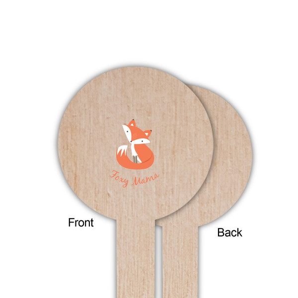 Foxy Mama Wooden 6" Food Pick - Round - Single Sided - Front & Back