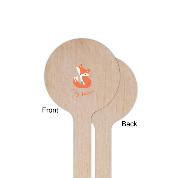 Foxy Mama Wooden 6" Stir Stick - Round - Single Sided - Front & Back