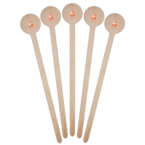 Foxy Mama Wooden 7.5" Stir Stick - Round - Fan View