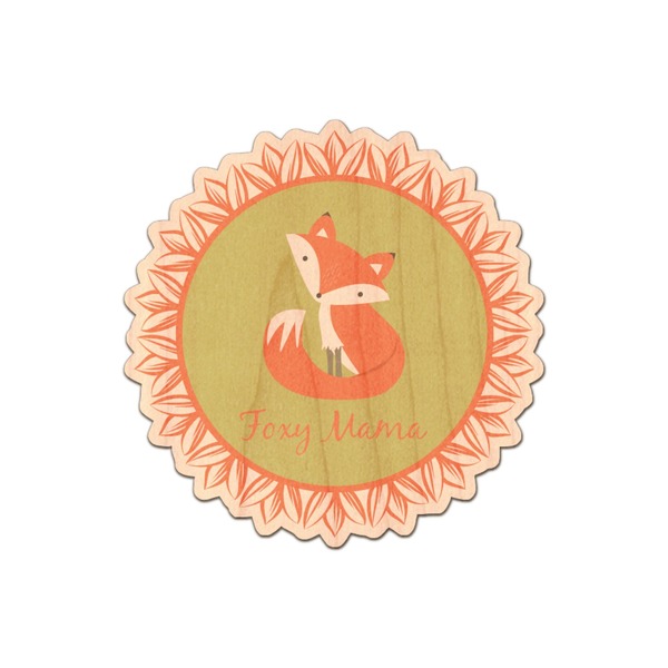 Custom Foxy Mama Genuine Maple or Cherry Wood Sticker