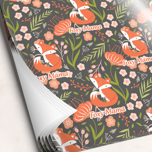 Custom Foxy Mama Wrapping Paper Sheets - Single-Sided - 20" x 28"