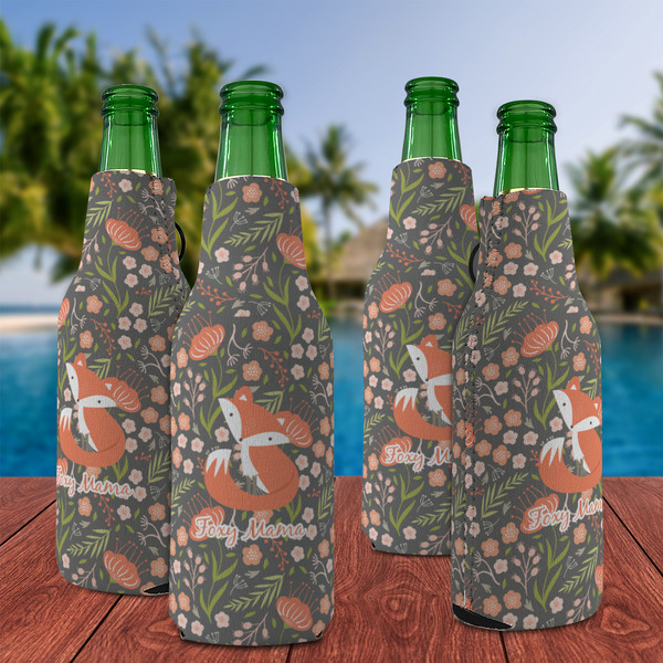 Foxy Mama Zipper Bottle Cooler - Set of 4 - LIFESTYLE