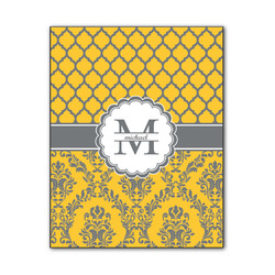 Damask & Moroccan Wood Print - 11x14 (Personalized)