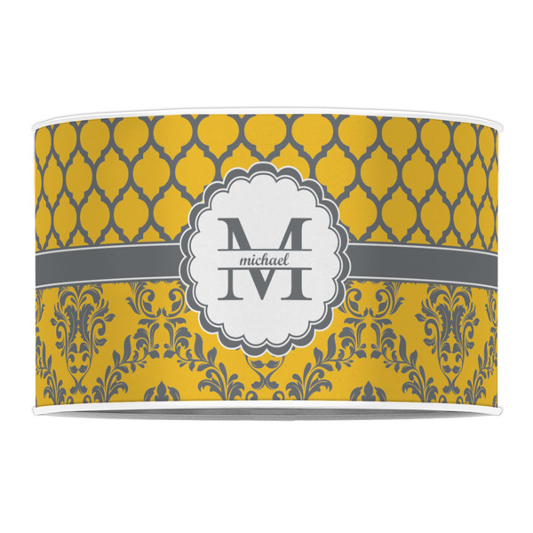 Damask & Moroccan 12" Drum Lampshade - FRONT (Poly Film)