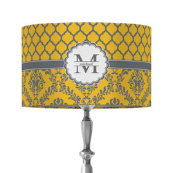 Damask & Moroccan 12" Drum Lamp Shade - Fabric (Personalized)