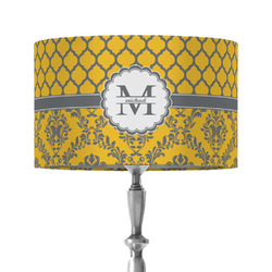 Damask & Moroccan 12" Drum Lamp Shade - Fabric (Personalized)