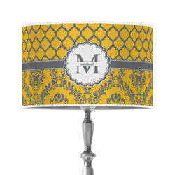 Damask & Moroccan 12" Drum Lamp Shade - Poly-film (Personalized)