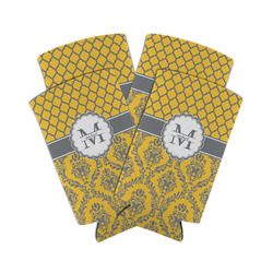 Damask & Moroccan Can Cooler (tall 12 oz) - Set of 4 (Personalized)