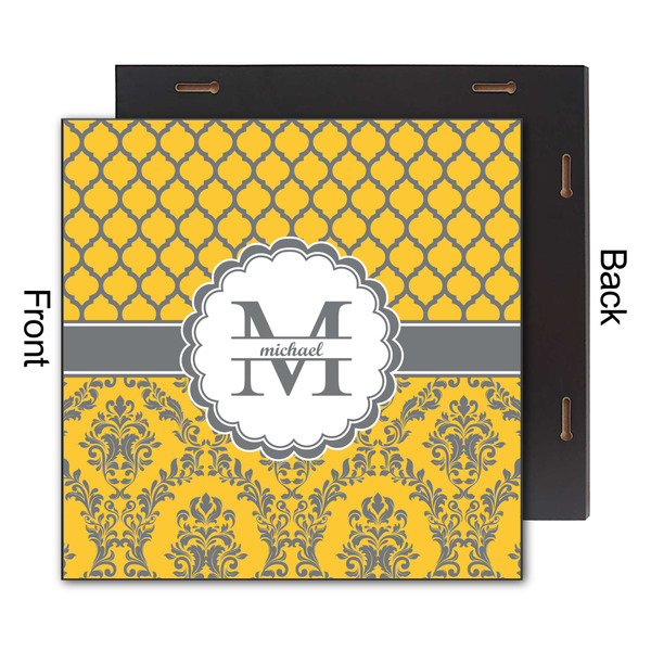 Damask & Moroccan 12x12 Wood Print - Front & Back View