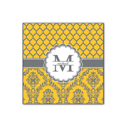 Damask & Moroccan Wood Print - 12x12 (Personalized)