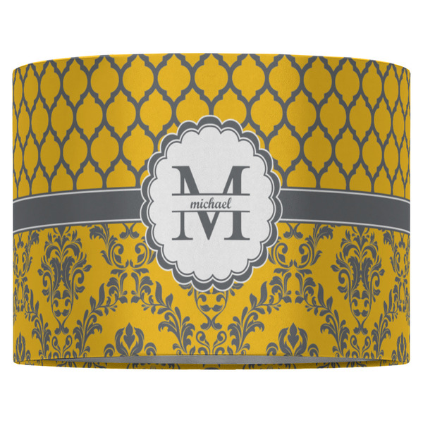 Damask & Moroccan 16" Drum Lampshade - FRONT (Fabric)
