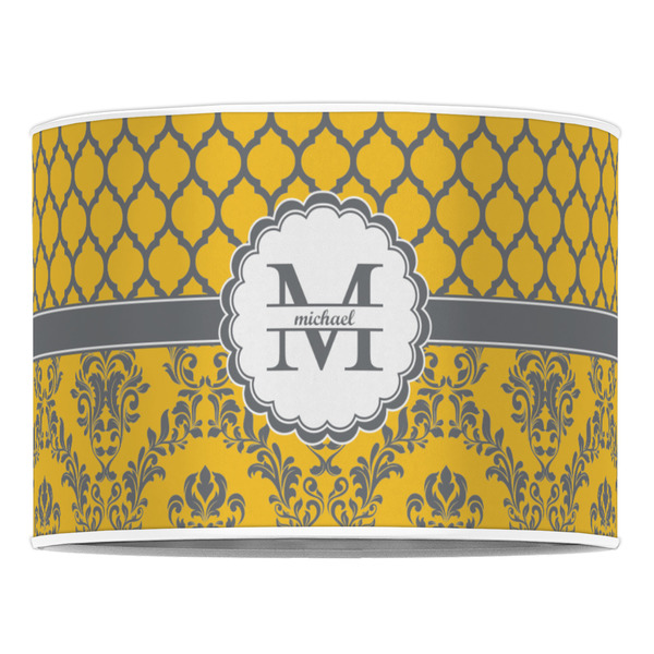 Damask & Moroccan 16" Drum Lampshade - FRONT (Poly Film)