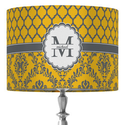 Damask & Moroccan 16" Drum Lamp Shade - Fabric (Personalized)