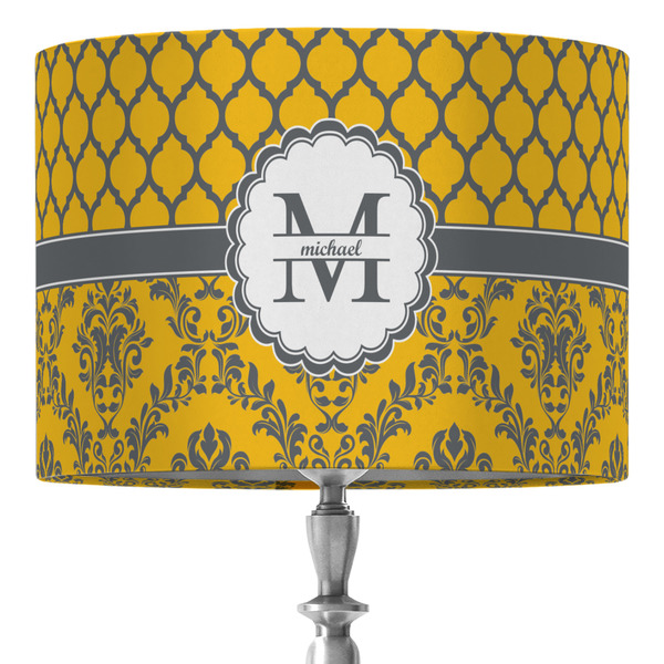 Custom Damask & Moroccan 16" Drum Lamp Shade - Fabric (Personalized)