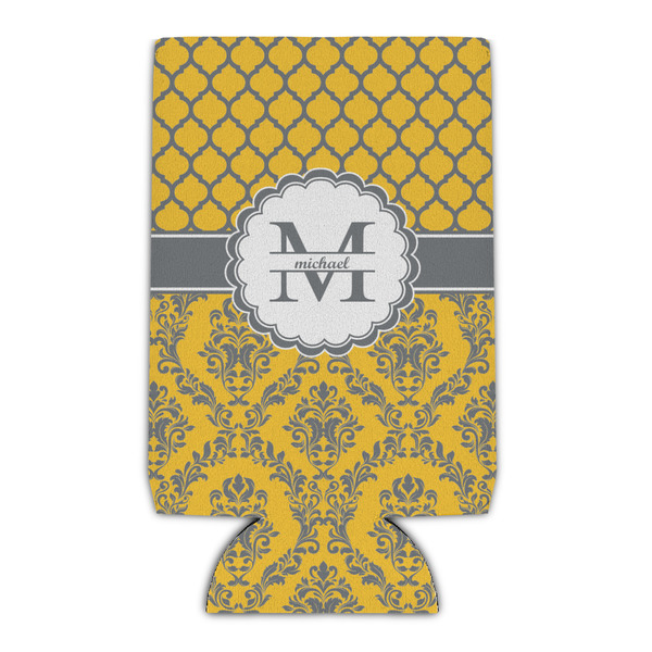 Custom Damask & Moroccan Can Cooler (16 oz) (Personalized)
