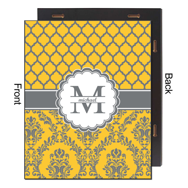 Damask & Moroccan 16x20 Wood Print - Front & Back View