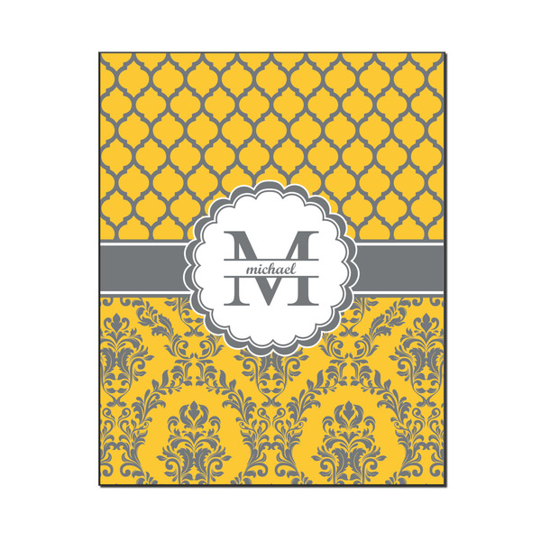 Custom Damask & Moroccan Wood Print - 16x20 (Personalized)