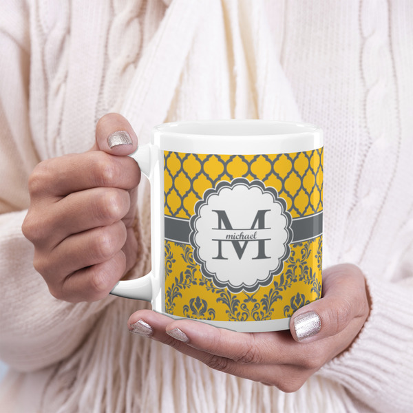 Damask & Moroccan 20oz Coffee Mug - LIFESTYLE