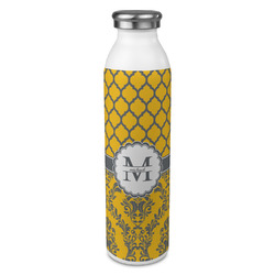 Damask & Moroccan 20oz Stainless Steel Water Bottle - Full Print (Personalized)