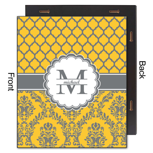 Damask & Moroccan 20x24 Wood Print - Front & Back View