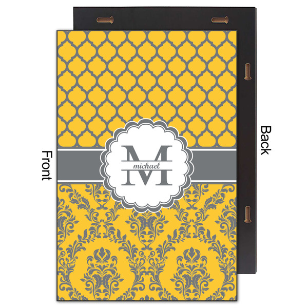 Damask & Moroccan 20x30 Wood Print - Front & Back View