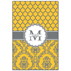 Damask & Moroccan Wood Print - 20x30 (Personalized)