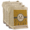 Damask & Moroccan 3 Reusable Cotton Grocery Bags - Front View