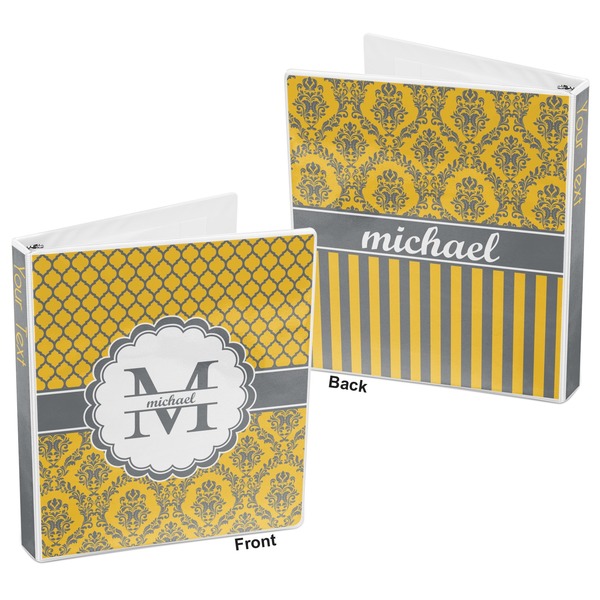 Damask & Moroccan 3-Ring Binder Front and Back