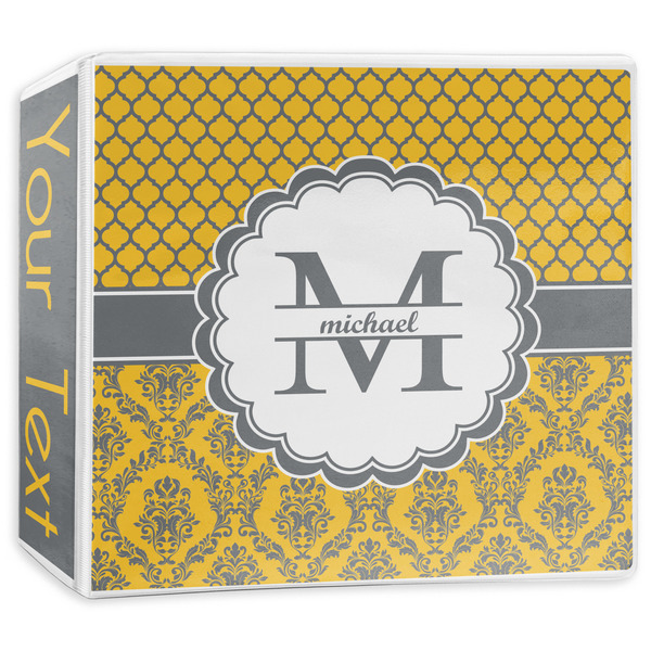 Custom Damask & Moroccan 3-Ring Binder - 3 inch (Personalized)
