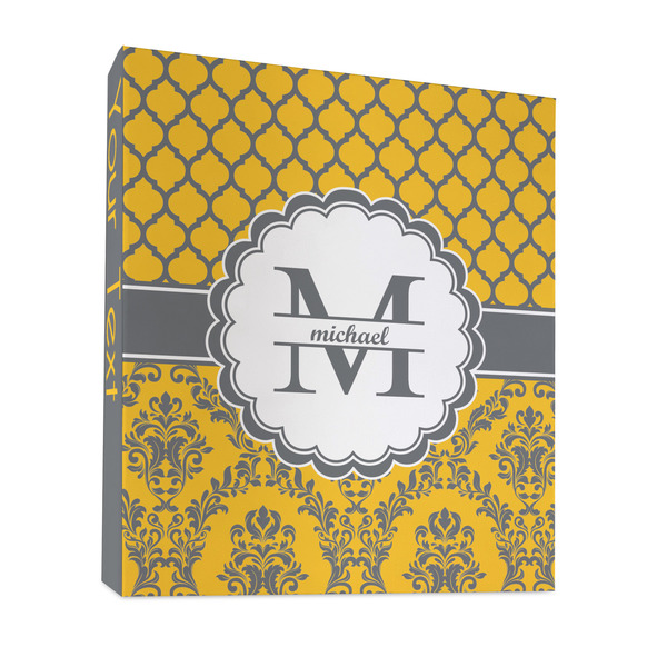 Damask & Moroccan 3 Ring Binders - Full Wrap - 1" - FRONT