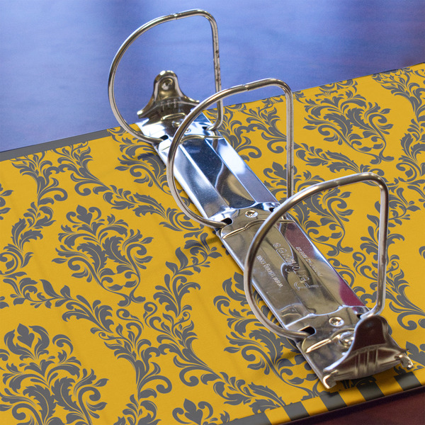 Damask & Moroccan 3 Ring Binders - Full Wrap - 3" - DETAIL