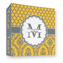 Damask & Moroccan 3 Ring Binder - Full Wrap - 3" (Personalized)