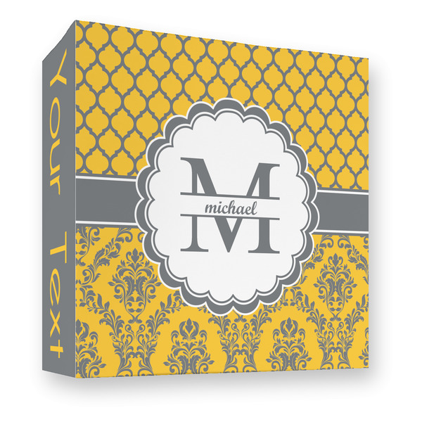 Damask & Moroccan 3 Ring Binders - Full Wrap - 3" - FRONT