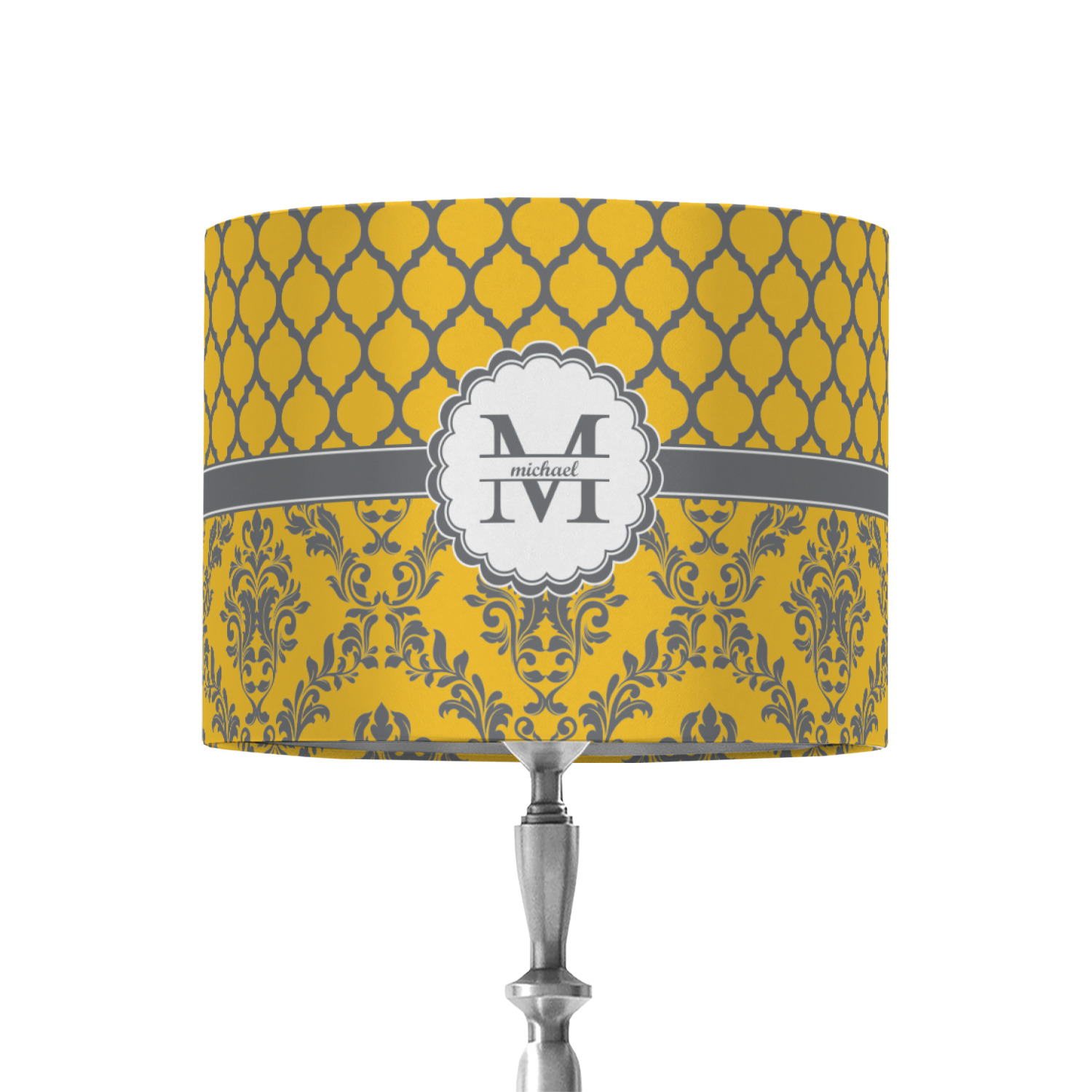 Damask & Moroccan 8" Drum Lamp Shade Fabric (Personalized