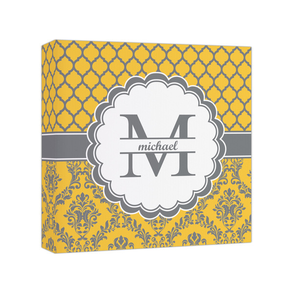 Custom Damask & Moroccan Canvas Print - 8x8 (Personalized)