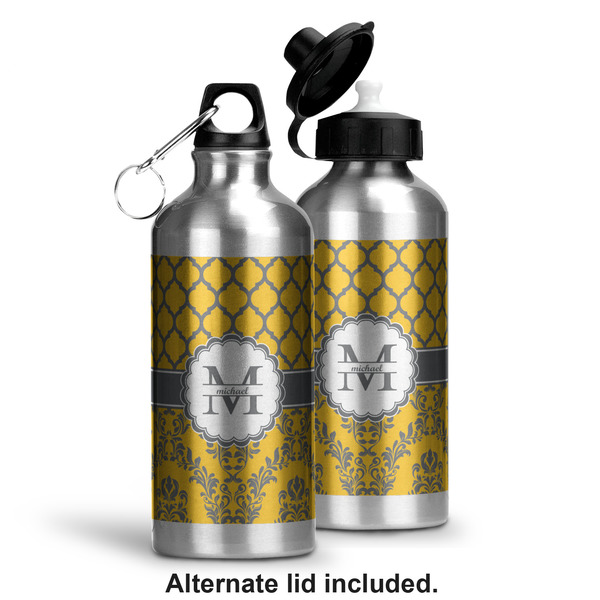 Damask & Moroccan Aluminum Water Bottle - Alternate lid options